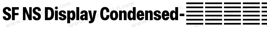 SF NS Display Condensed字体转换
